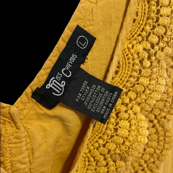 Frilly Mustard yellow peplum top - Picture 4 of 5